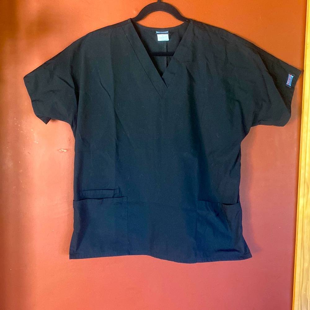 Cherokee Scrub Top, Black, Men’s Medium
